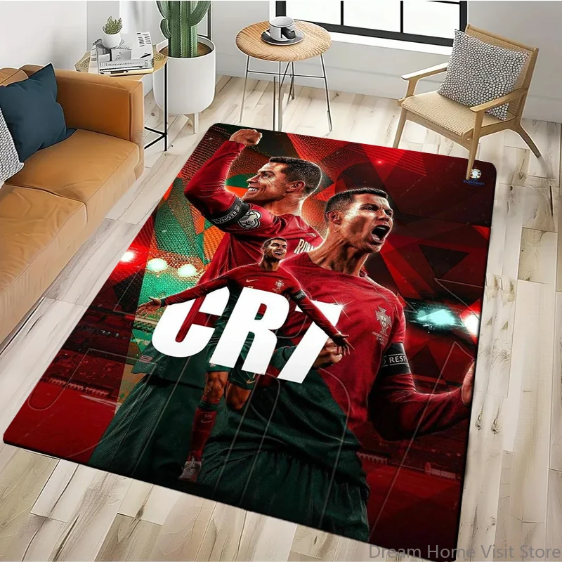 15 Size Goat Football Star R-Ronaldo Cartoon Carpet Rug for Bedroom Living Room Sofa Home Doormat Decor,Large Non-slip Floor Mat - view 3