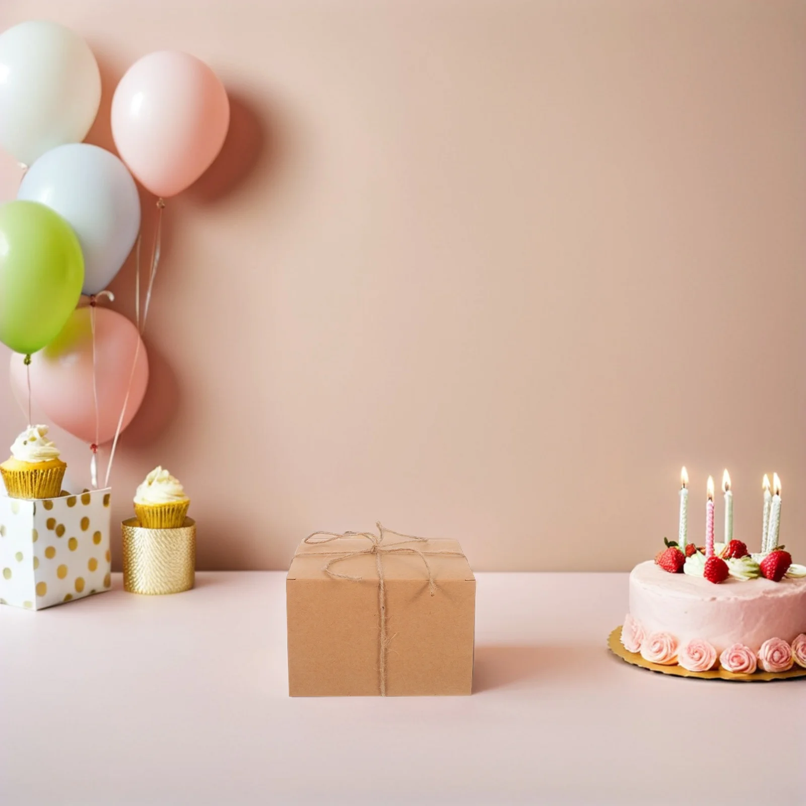 

10pcs Square Gift Packaging Boxes 5.8X5.8X3.9 Inch Brown Kraft Paper Present Box For Diy Crafts Birthday Wedding Holiday