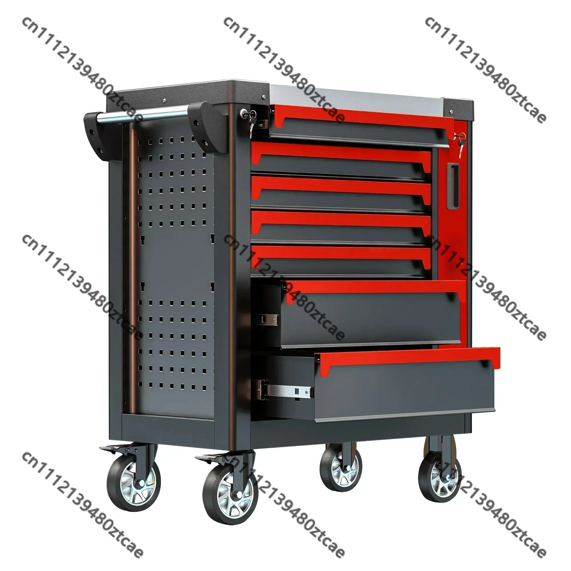 7 Drawers Garage Storage 200-421Pcs Tool Set Rolling Trolley Cabinet Multifunctional Auto Repair Organizer for Home Workshop