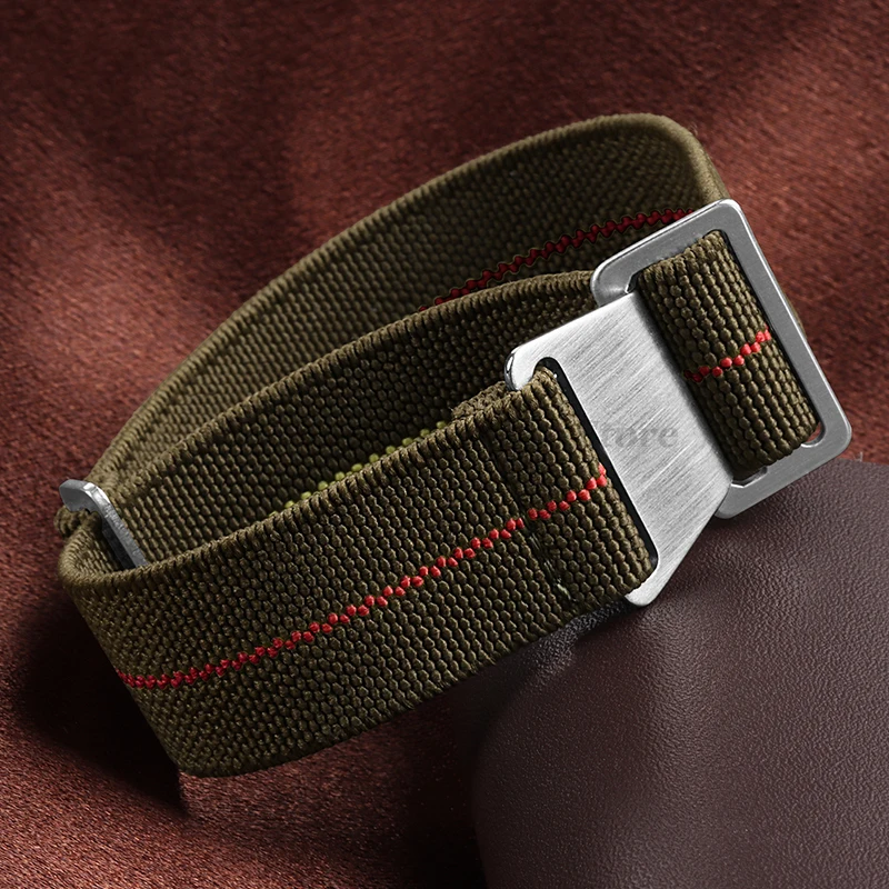 Elastic Nylon Watch Band for Seiko for Rolex for Huawei Watch GT5/GT4/GT3 Sports Bracelets Parachute Watch Strap 18mm 20mm 22mm