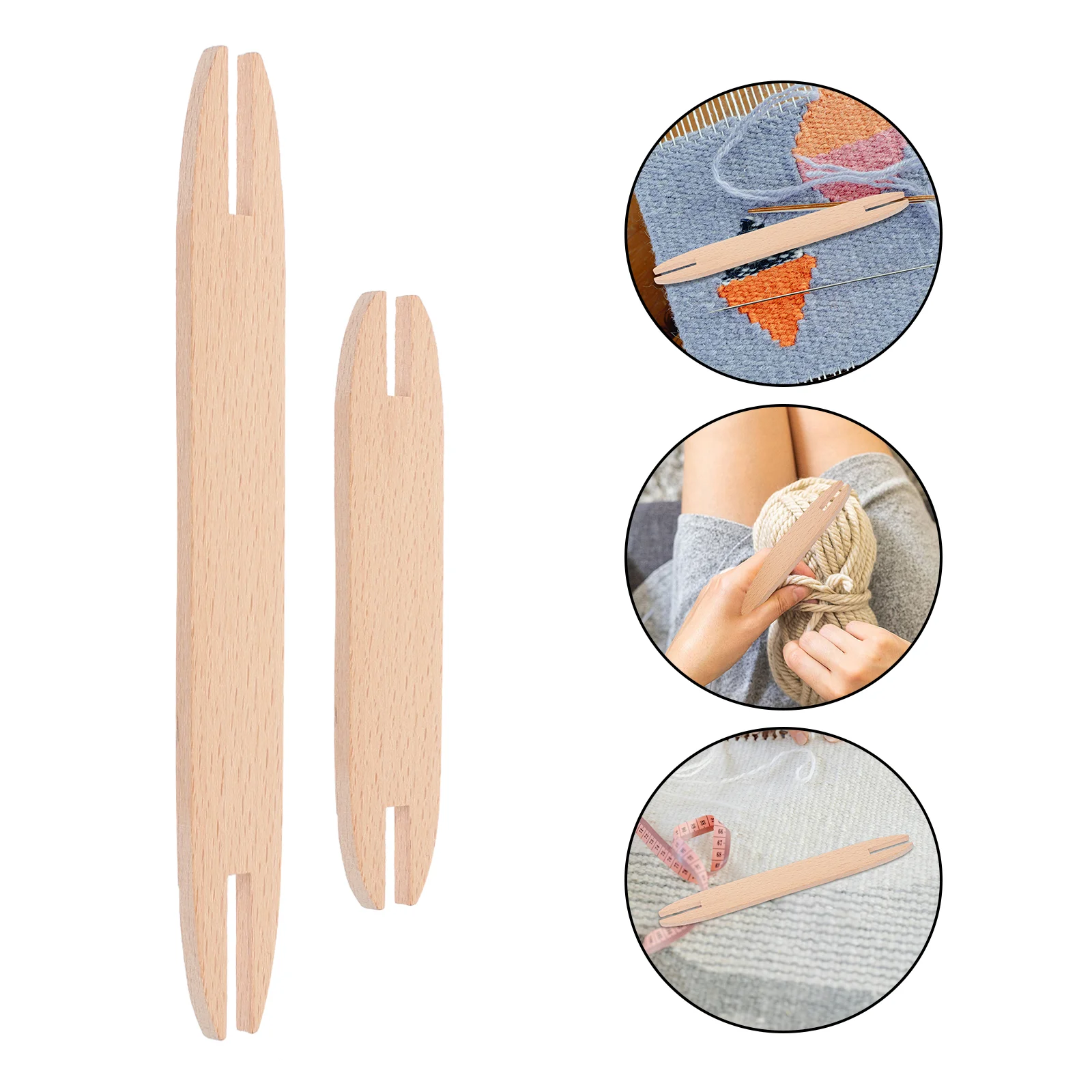 Knitting Supplies Accessories Weaving Shuttle Crochet Hooks Wooden Hand Operated Rope Tool DIY Tools