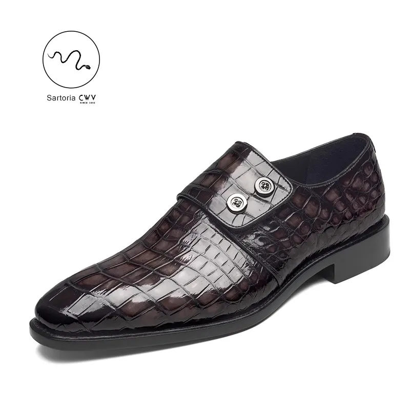 

CWV мужские туфли из крокодиловой кожи серого цвета кисти