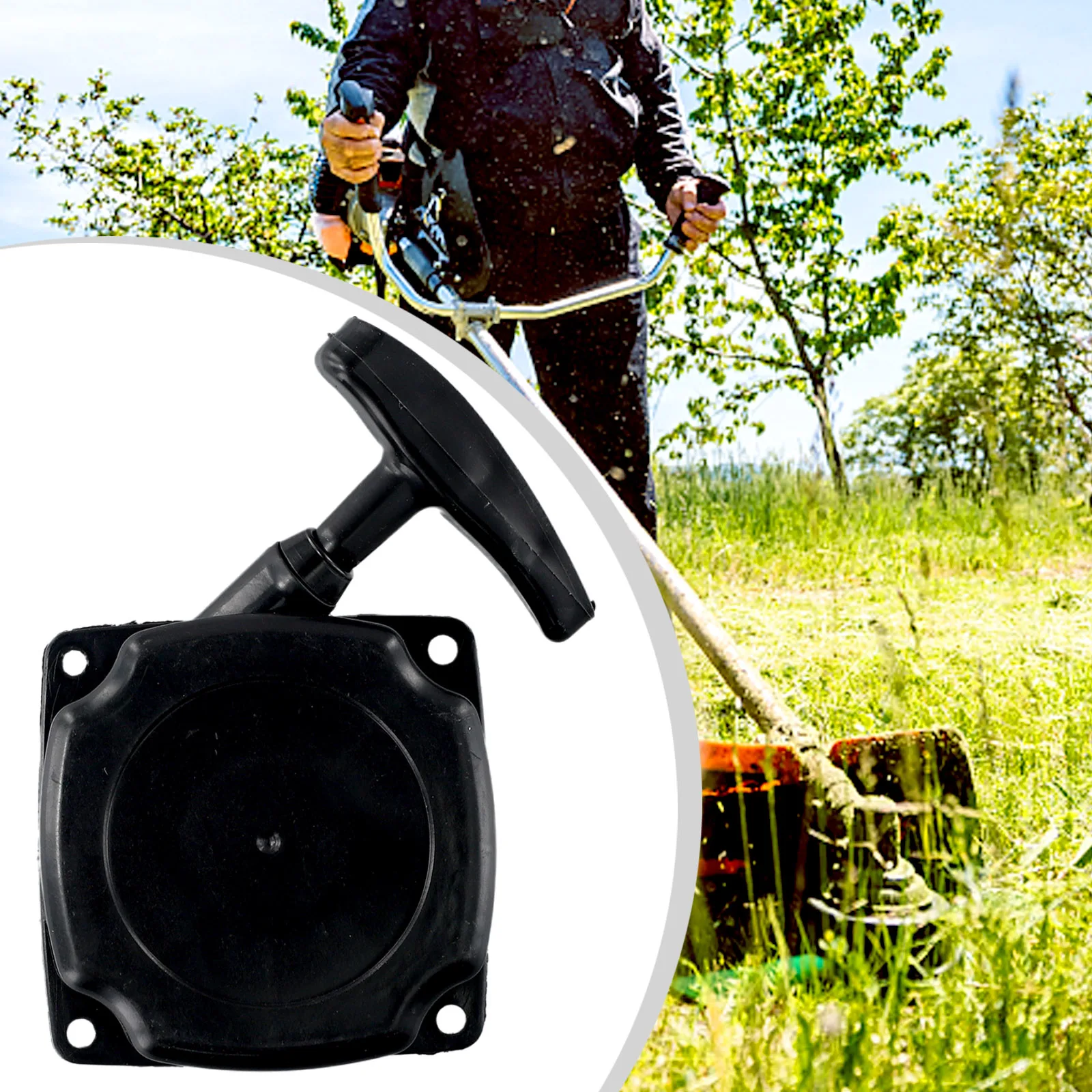 1pc Recoil Pull Starter Start Kit 81mmx66mm For 49CC 52CC Brushcutter Trimmer String Trimmer Part Garden Power Tool Accessories