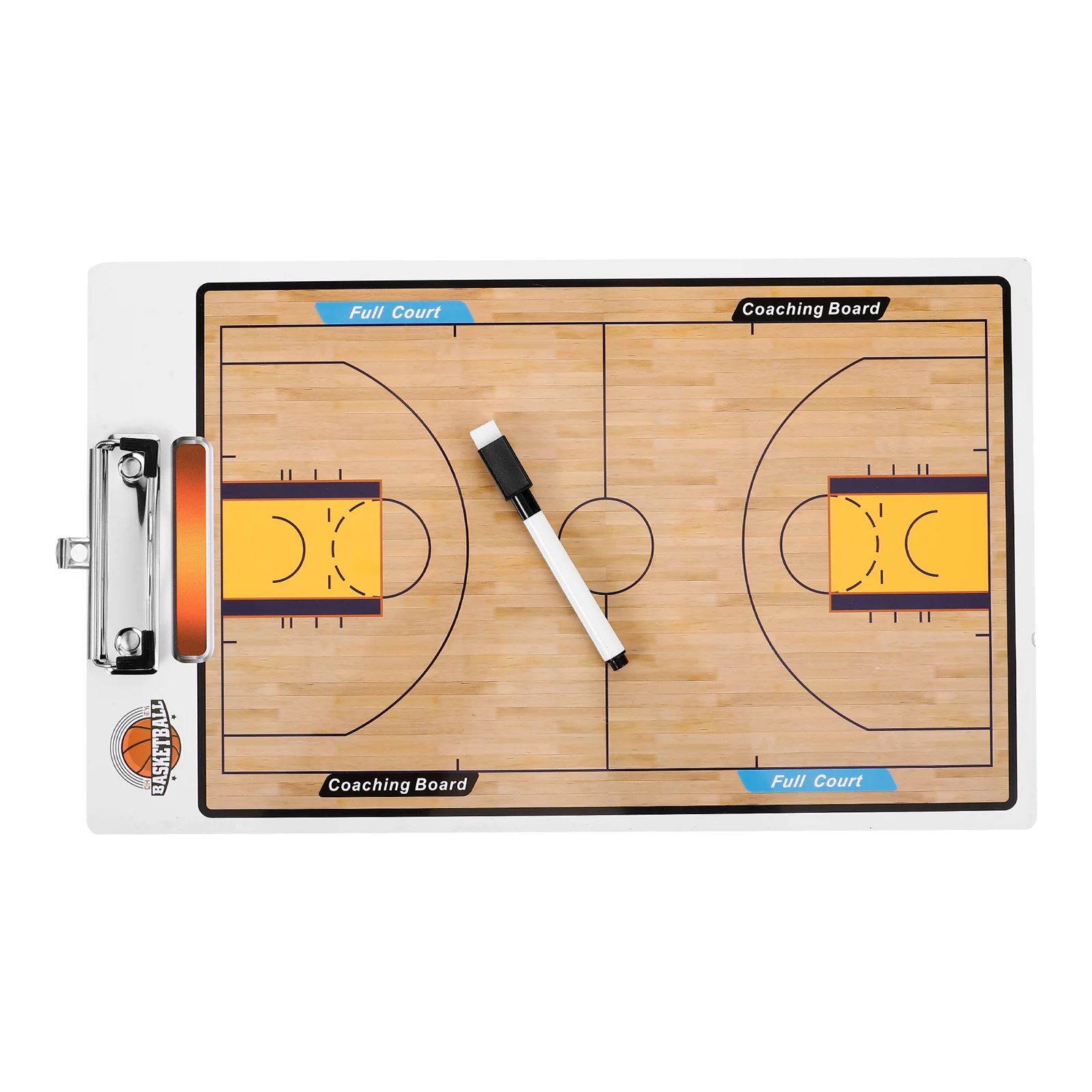 1 Set Basketball-Klemmbrett, PVC-Sportball-Coaching-Board, leicht, langlebig, wasserdicht, faltbar, tragbar, Trainingsausrüstung