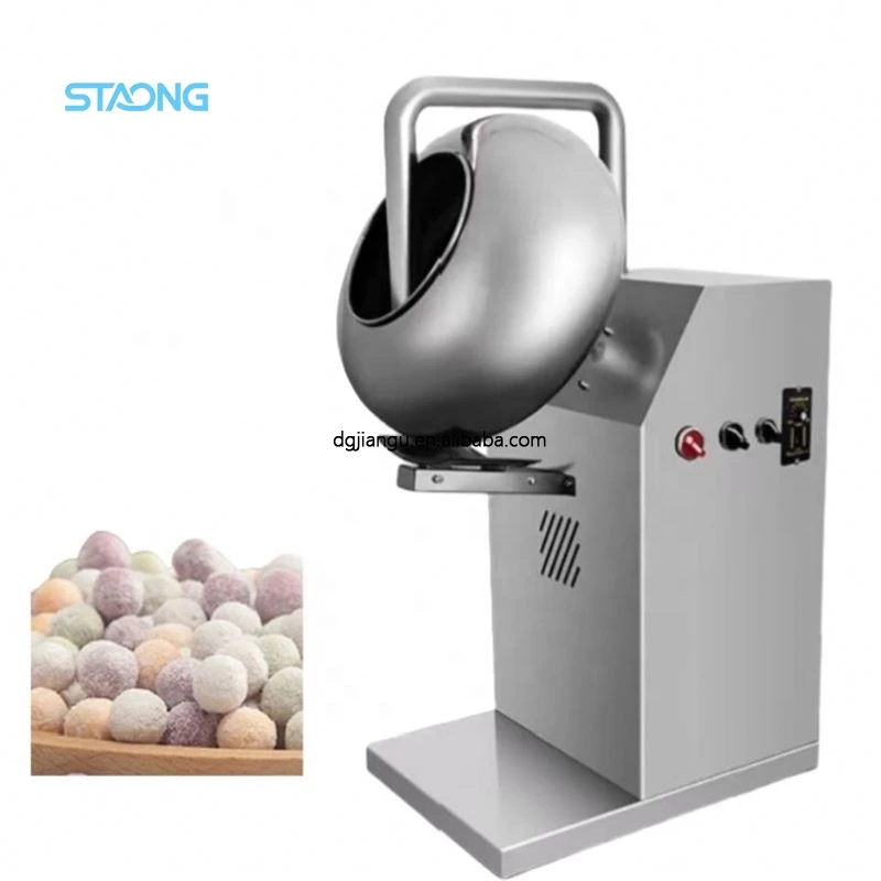 Premium Quality Food Grade Desktop Machine For Chocolate Peanut Candy Sugar Enrobing