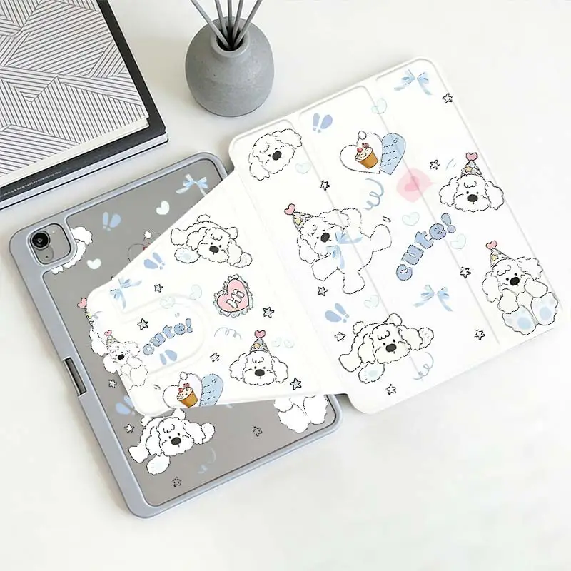 Tri-Fold 360° Rotation Smart Case For IPad Mini6 8.3 Pro 10.5 Pro11 iPad 10.2 7/8/9 4/5 10.9 10th iPad A16 2025 11 Air11/13