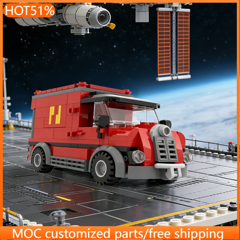 212 PCS transport Post-office Van MOC Customize Modular Building Block Creative Design Educational DIY Boys Toy Christmas Gift