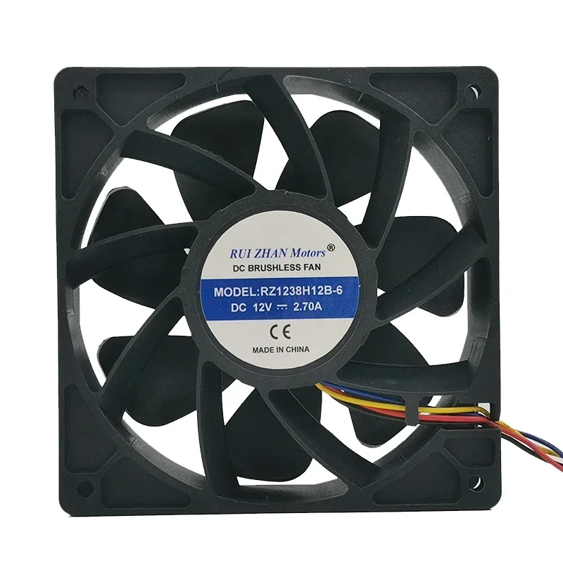 

+New 12cm For ruizhan motors RZ1238H12B-6 DC 12V ant S7 S9 chassis fan 120*120*38mm