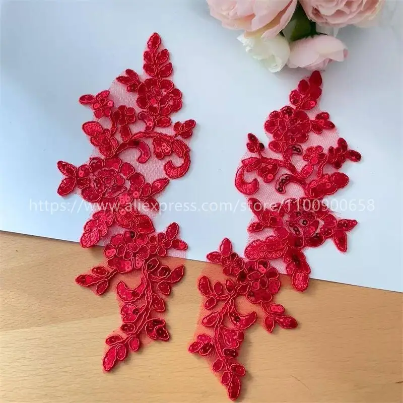 20 Stück. Funkelnde Pailletten Bestickte Spitzenapplikationen, Nähzubehör, DIY Handgemachte Blumen, Dekorative Aufnäher – Detail 8