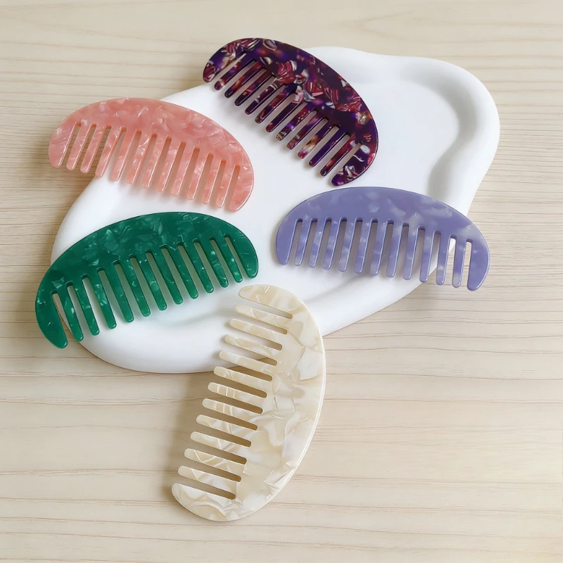 acetic acid comb small wide tooth New retro hair comb Korean exquisite portable hair comb wholesale for women