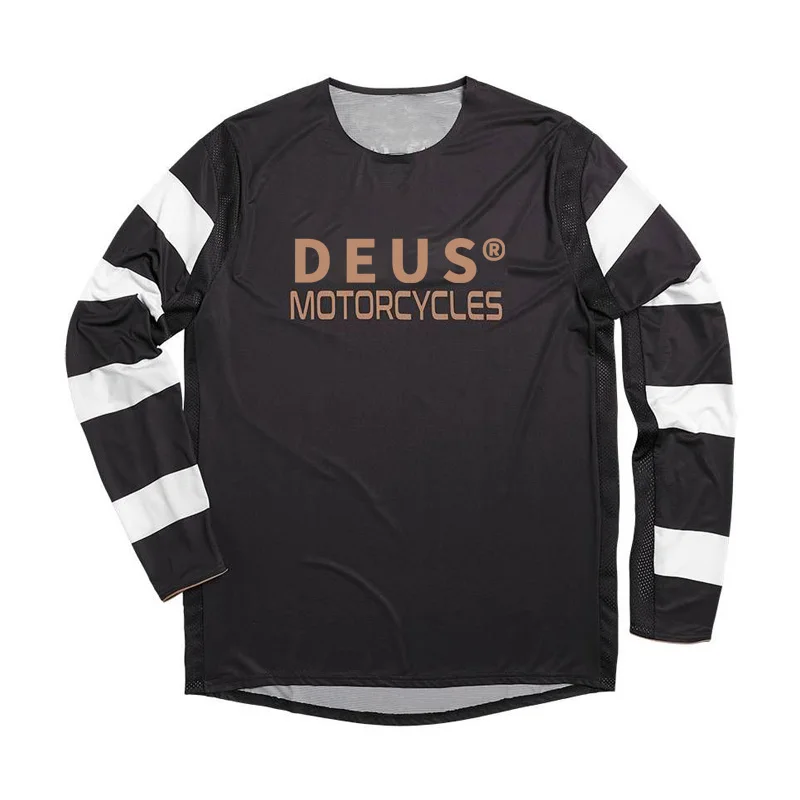 Men Women Retro Quick drying Long Sleeve Motorcycle Downhill Jersey Motocross T-shirt DEUS EX MACHINA Riding Bicycle Clothing DH