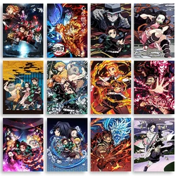Anime Demon Slayer Classic Canvas Painting Anime Character Posters HD Wall Art Picture Modern Home Children's Room Decoration