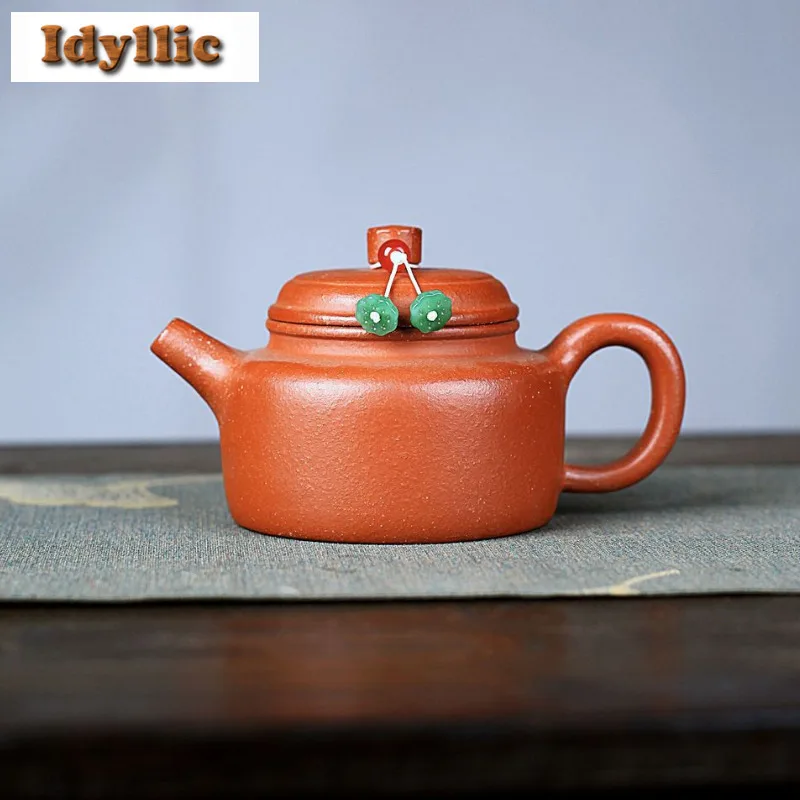 

190ml Exquisite Yixing Purple Clay Teapots Handmade De Zhong Pot Raw Ore Downhill Mud Kettle Chinese Zisha Tea Set Teaware Craft