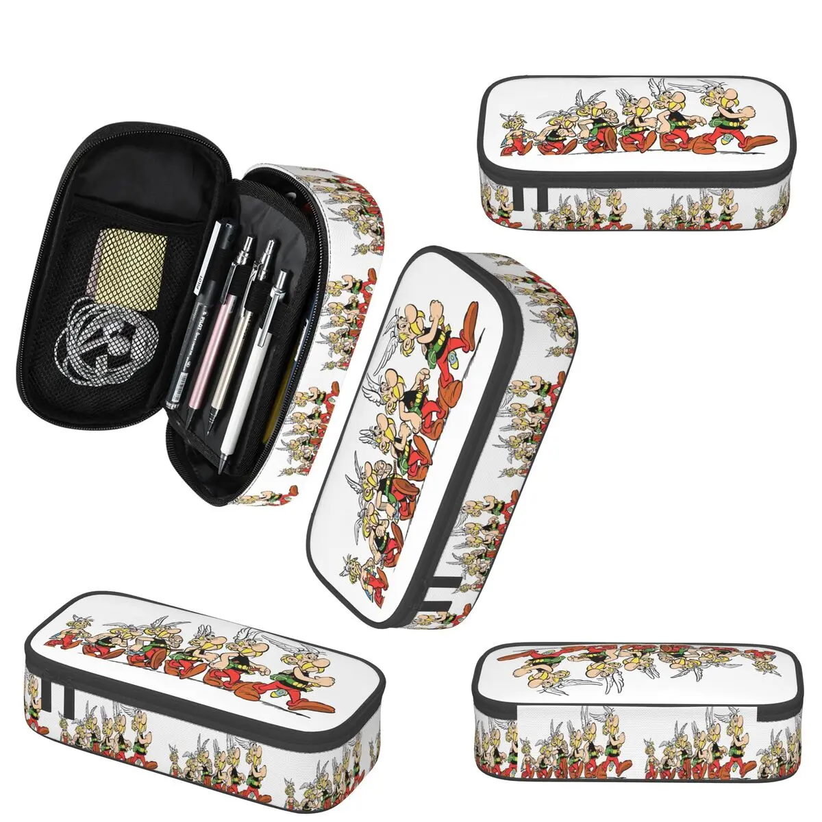 Piórnik Asterix i Obelix Dogmatix dla Ucznia Szkoły Pudełko na Długopisy Torba na Ołówki Artykuły Papiernicze Organizer na Długopisy