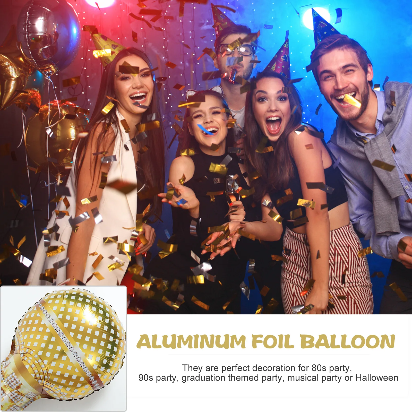 

3pcs Microphones Balloons Aluminum Film 90s Retro Party Supplies Inflatable Decorations Music Festivals Event Props