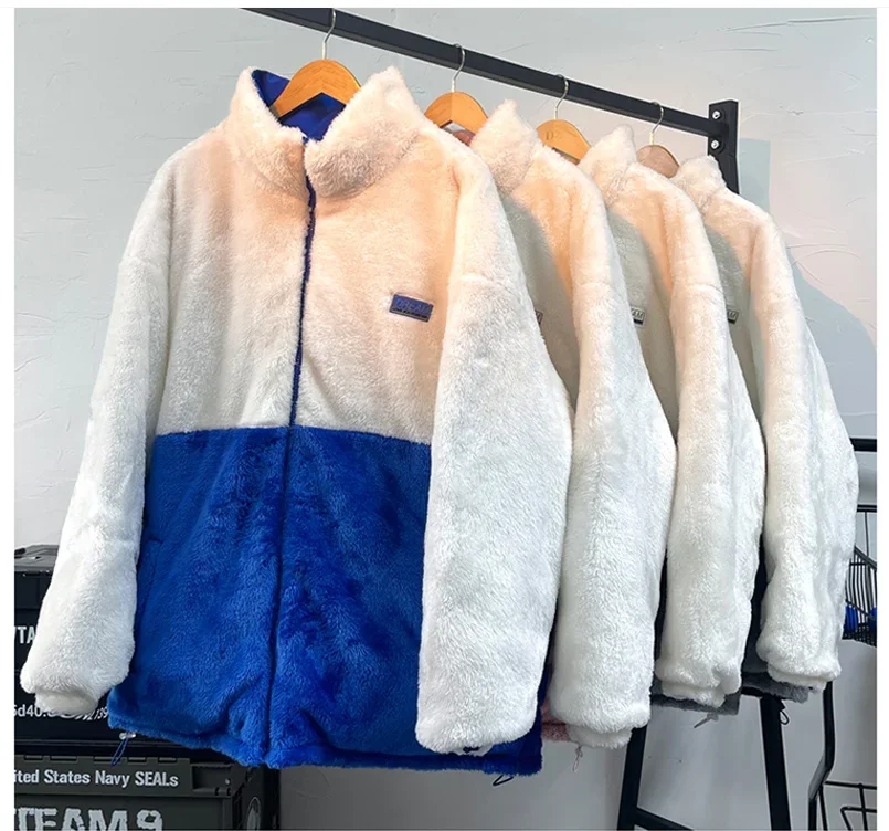 

Wool Parkas New Winter Korean Style New Parker Coat Lamb Brand High Quality Trendy Brand Bread Jacket Male Stand Collar Jacket