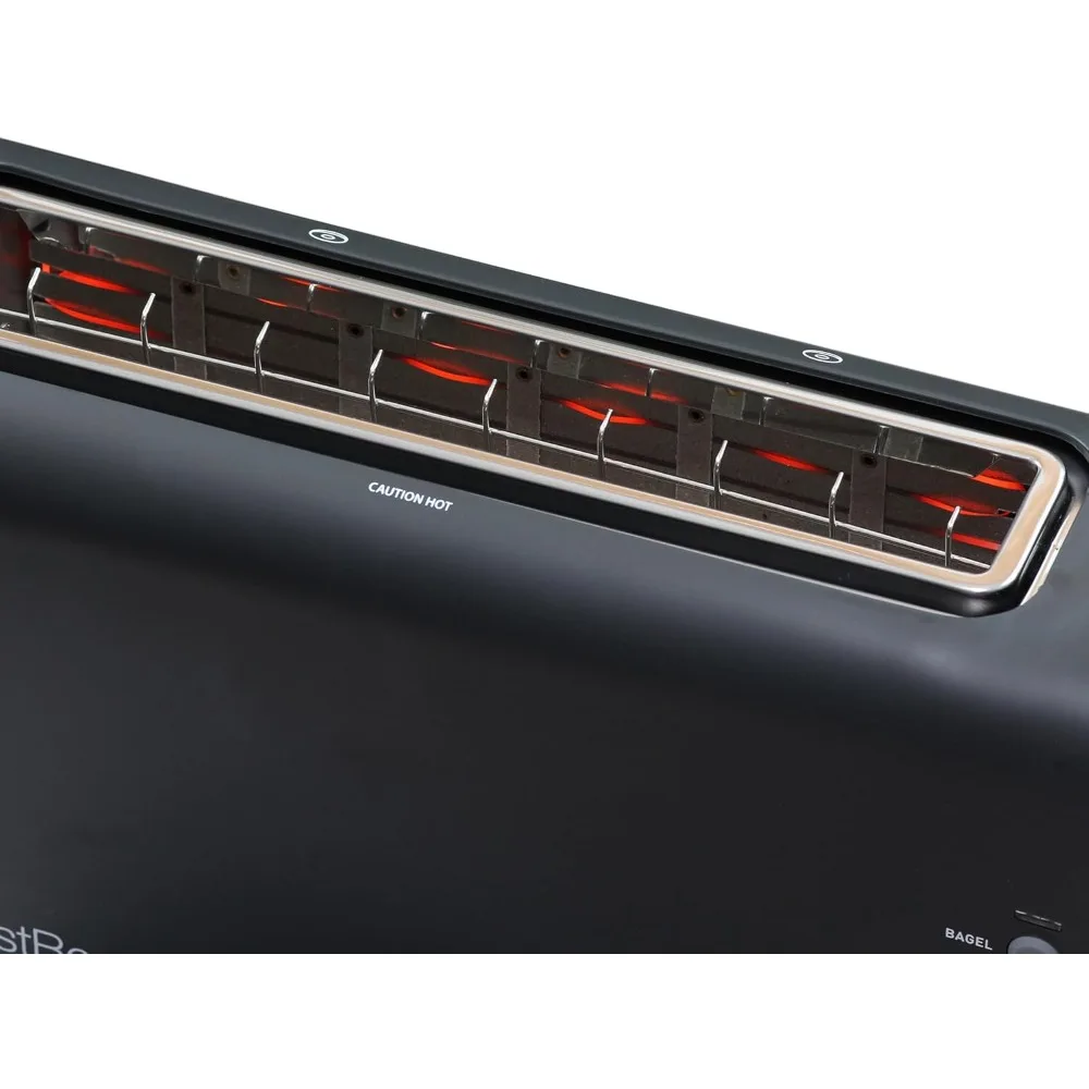 2 Slice Toaster,Wide Slot Slide Through w/Bagel & Gluten-Free Settings and Cool Touch Exterior Includes Removable Serving Tray