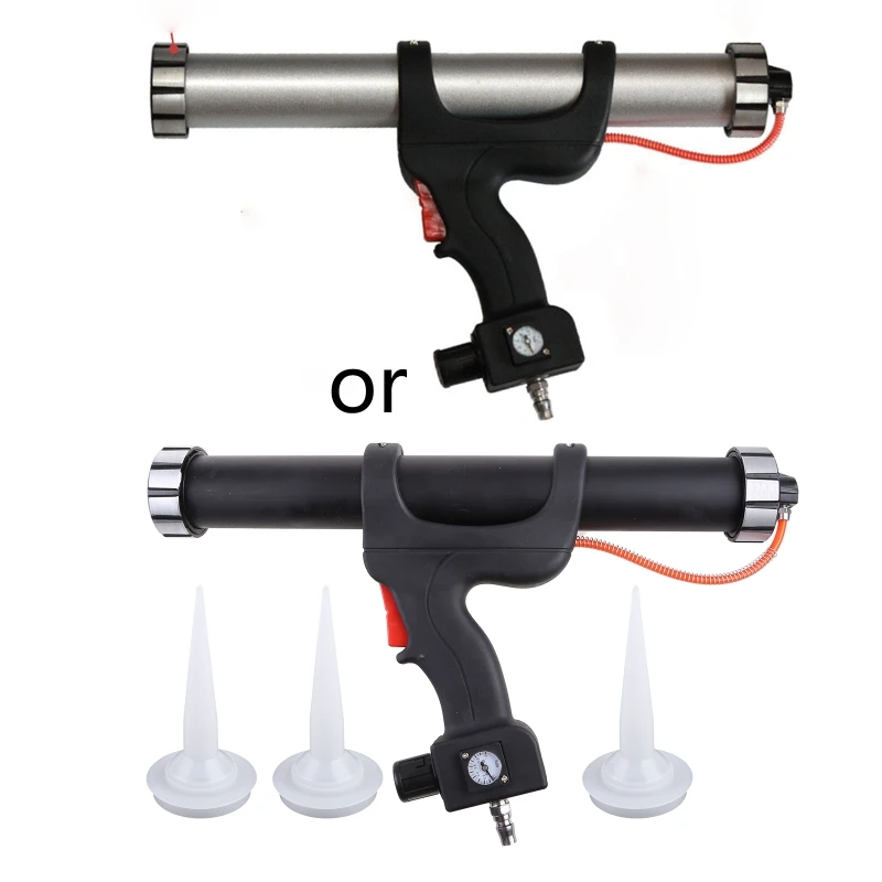 Dichtmittel-Pneumatikpistole für 600-ml-Wurstabdichten mit ergonomischem