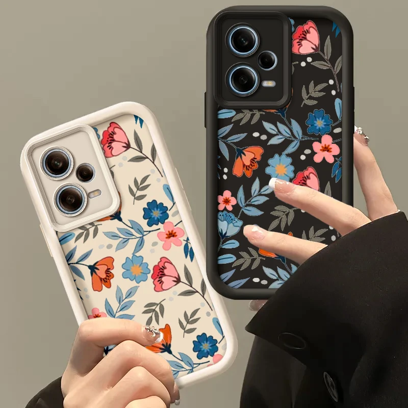 Funda de teléfono Floral para Xiaomi Redmi Note 12, 11S, 11 Pro, 4G, 5G, K50, A1, A2, 12C, 12, 10C, cobertura completa, fundas a prueba de golpes