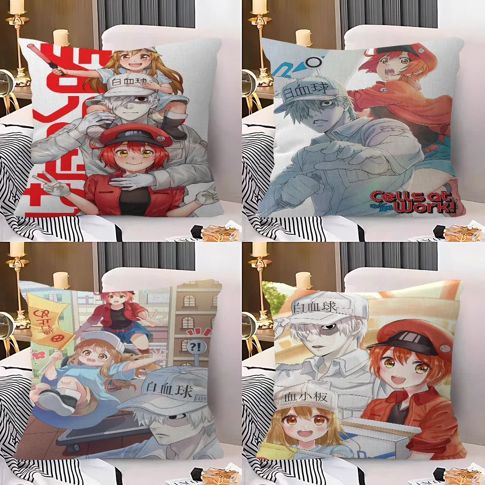 

Anime Cells At Work Pillow Anime Pillow Sofa Bed Head Pillow Cover Cushion Cover 45x45 Cm Fashion