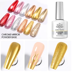 BORN PRETTY 10ml Chrome Top Coat for Mirror Powder Transparent Nail Gel Crystal Clear NON-TOXIC Soak Off UV LED Functional Gel