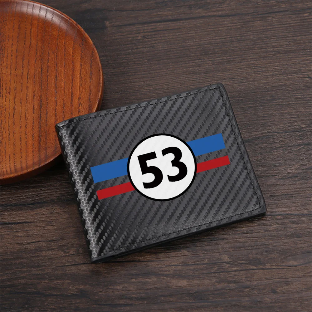 White circle black numbers blue red stripes Men's Wallets Simple Business Modern Stylish Printing Design Gifts For Father Boyfri