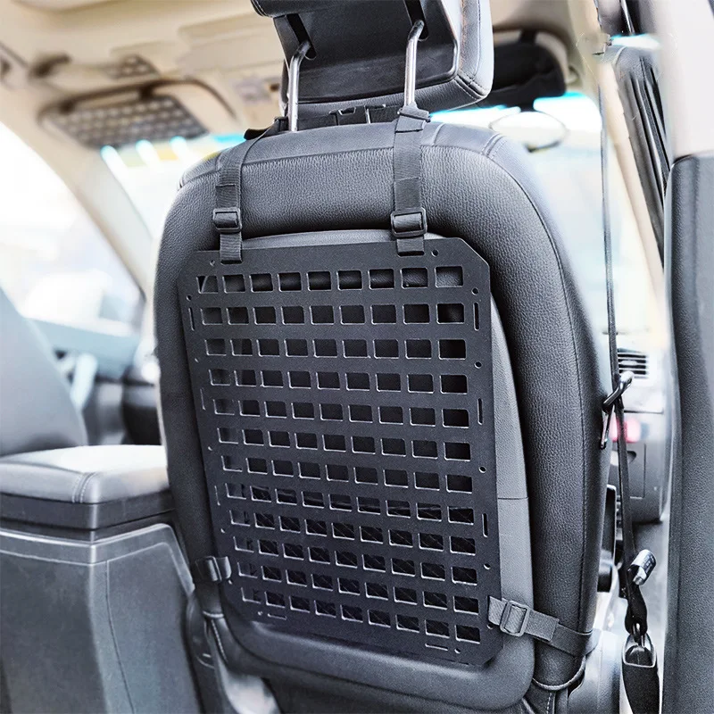 

Tactical Car Seat Back Organizer | Rigid Molle Panels for Vehicles | Truck Mount Rack Panel for Tactical Gear Accessories.