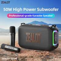 ZEALOT-S85M Karaoke Portable Bluetooth 5.3 Speaker System with 1-2 Wireless Microphones Home Family festival Gift birthday