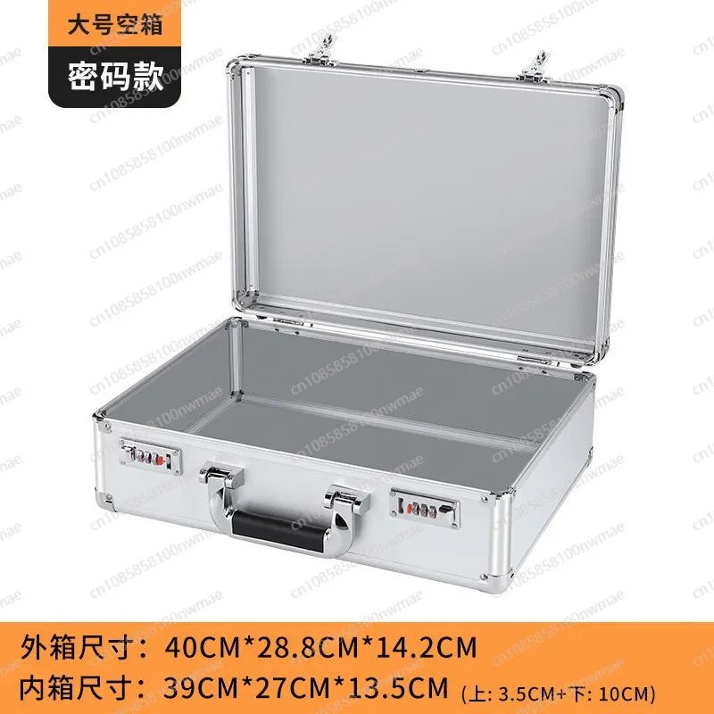 Ящик для хранения Безопасный ящик для хранения с губчатым ящиком для инструментов из алюминиевого сплава, чемодан из алюминиевого сплава