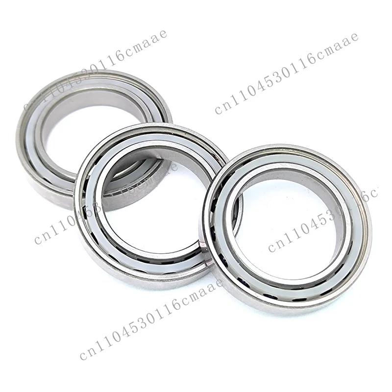 M Chrome Steel Ring Si3n4 Spherical Nylon Cage Angular Contact Hybrid Ceramic Ball Bearing Rodamiento 71803 7803 71803C