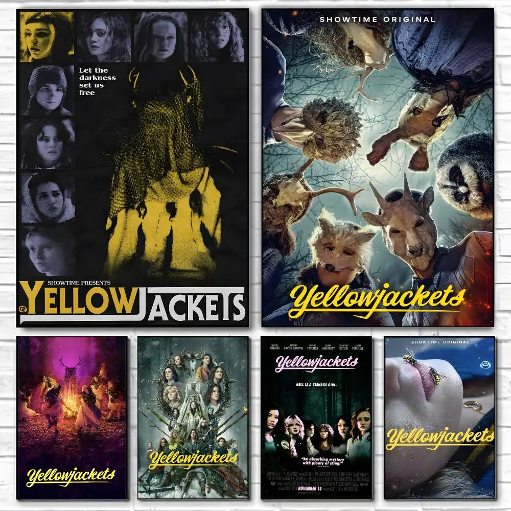 Survival Thriller Movie Y-Yellowjackets Poster  High-definition Art Sticker Self Adhesive Waterproof Home Decoration