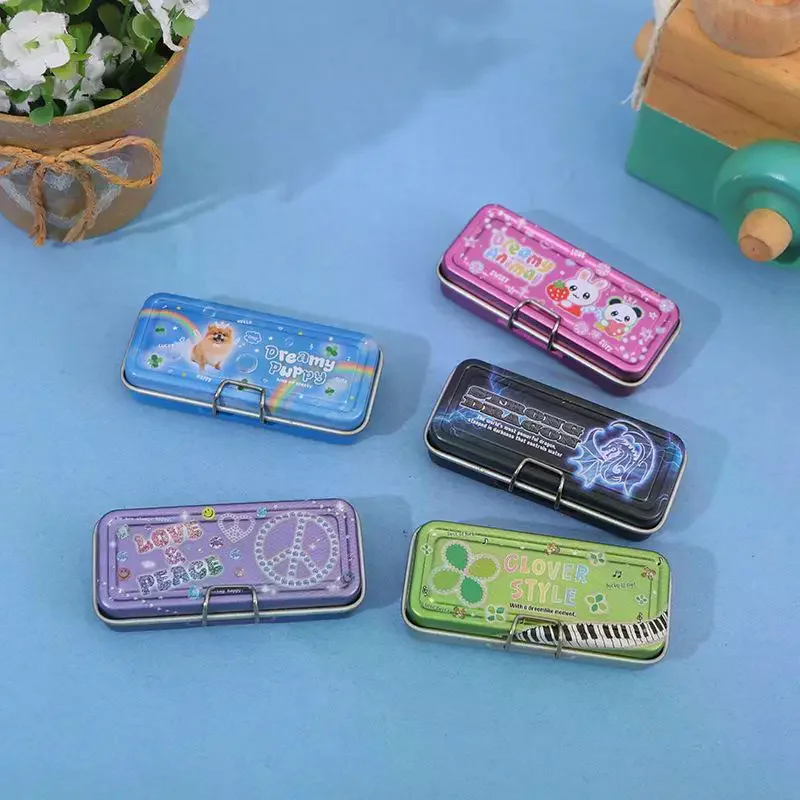 1 Set Dollhouse Simulation Mini Pencil Box Stationery Ruler Model For Doll House Decor Kids Pretend Play Toys Gift