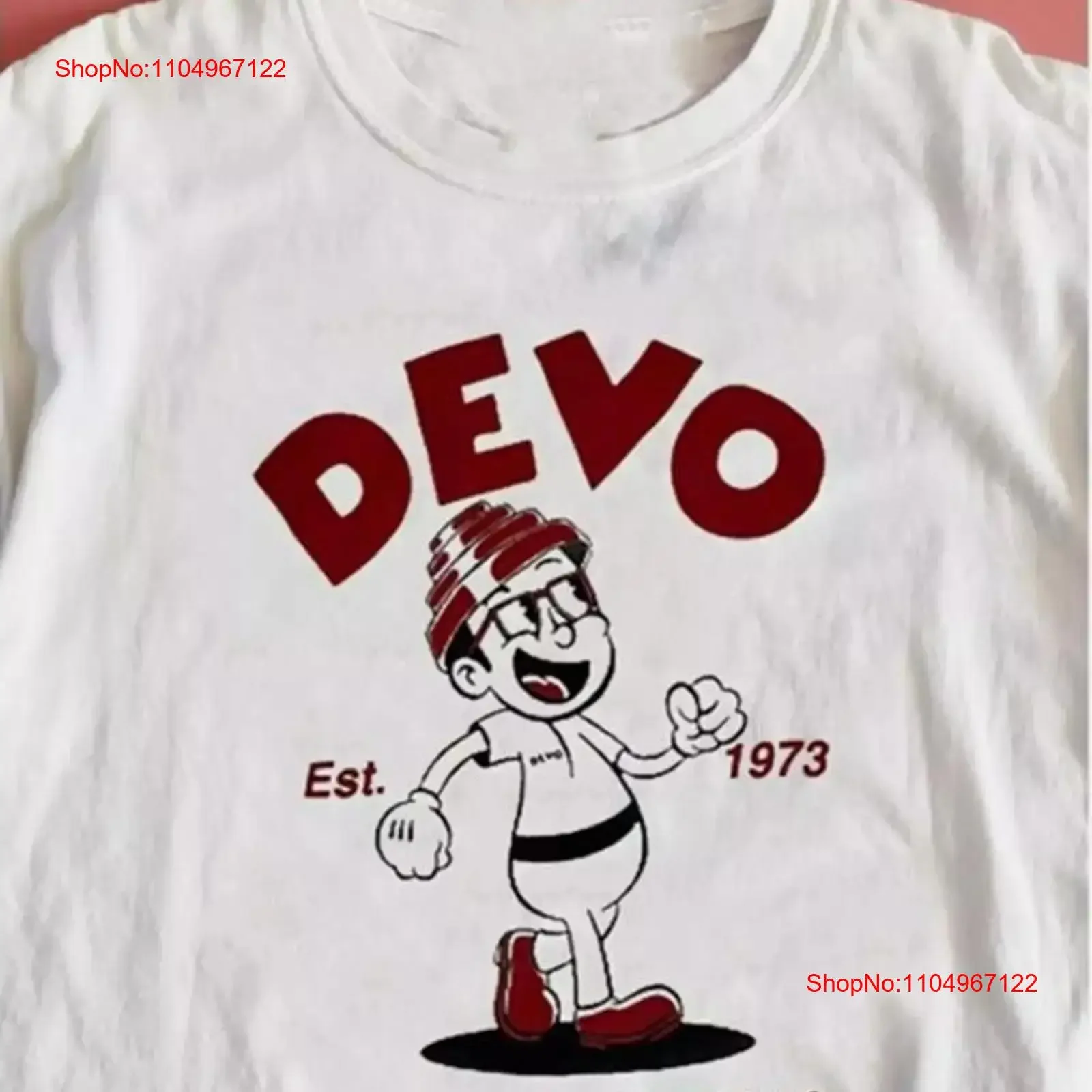 

Редкая хлопковая белая футболка Devo всех размеров, винтажный стираный эластичный топ для повседневной носки, слегка стильная мода с графикой
