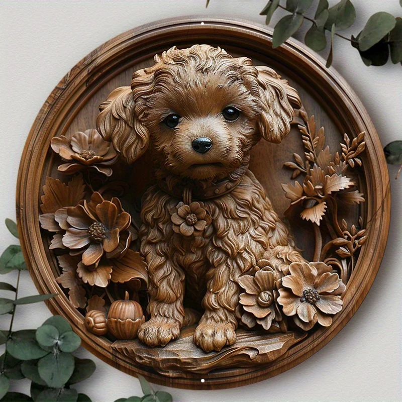 

Funny Decor: 2D Circular Wreath Logo Aluminum Metal Sign for Tavern Club, Home Scene Decoration, Wall Art Home Decor