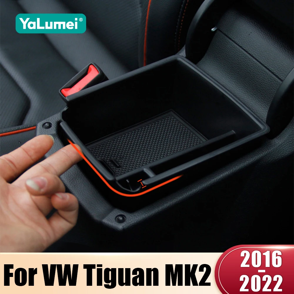 Für Volkswagen VW Tiguan MK2 2016 2017 2018 2019 2020 2021 2022 ABS Auto Zentrale Armlehne Lagerung Box Container Fach Zubehör