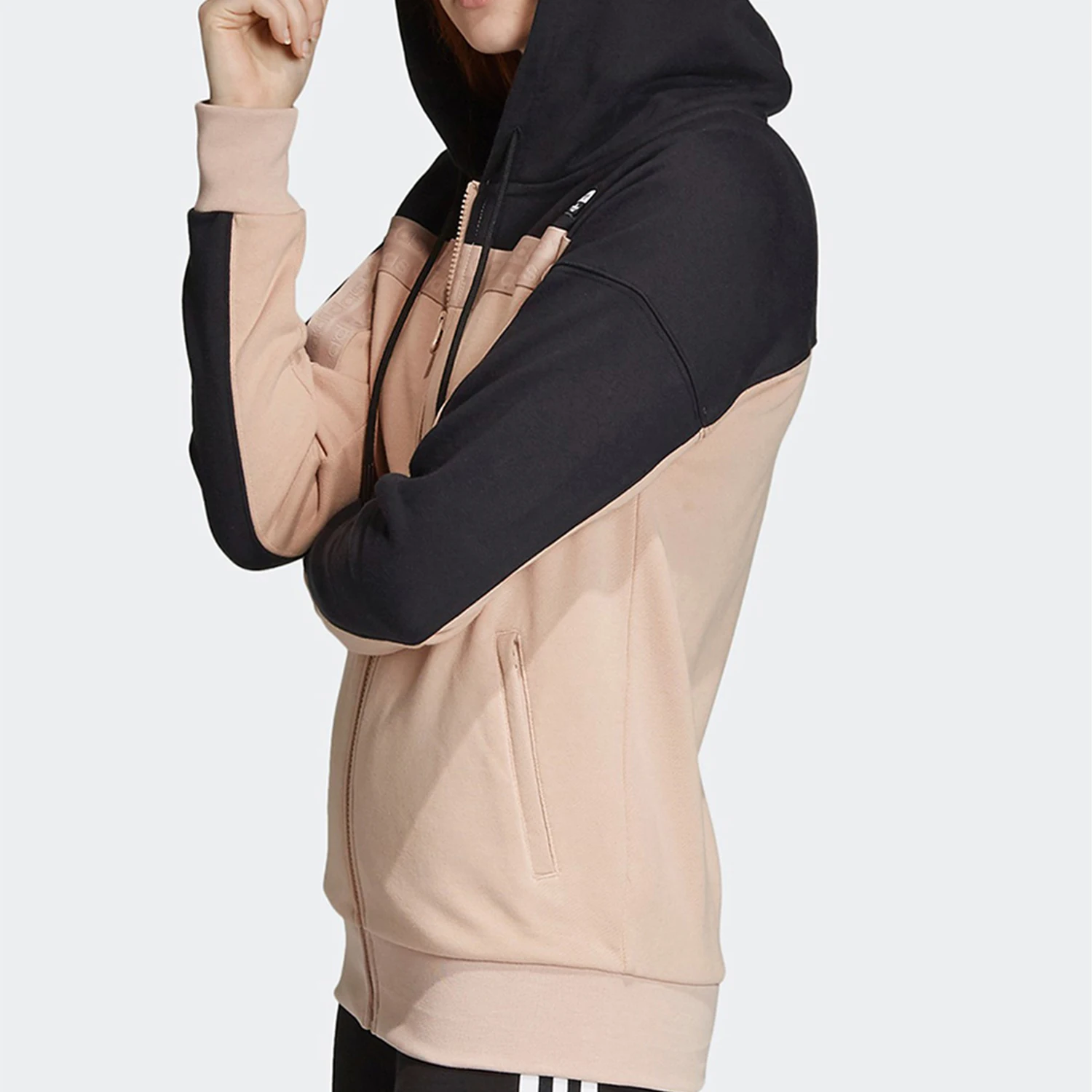 Adidas genuine Trefoil Women's Hooded Casual Sports Jacket FI1479