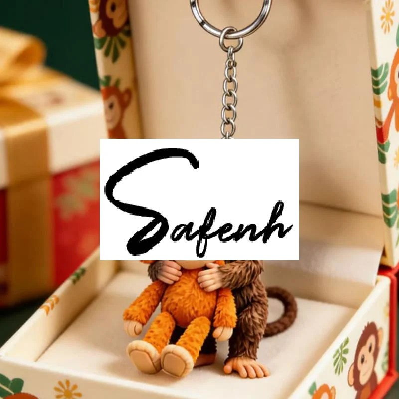 Protect Punch The Monkey Punch Monkey Doll Keychain Cute 3D Monkey Decor Hanging Keychain Anime Peripherals Toy Birthday Gift