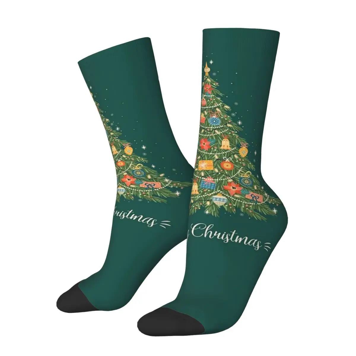 

Merry Christmas & Happy Holidays! Socks Harajuku High Quality Stockings All Season Long Socks Accessories for Unisex Gifts