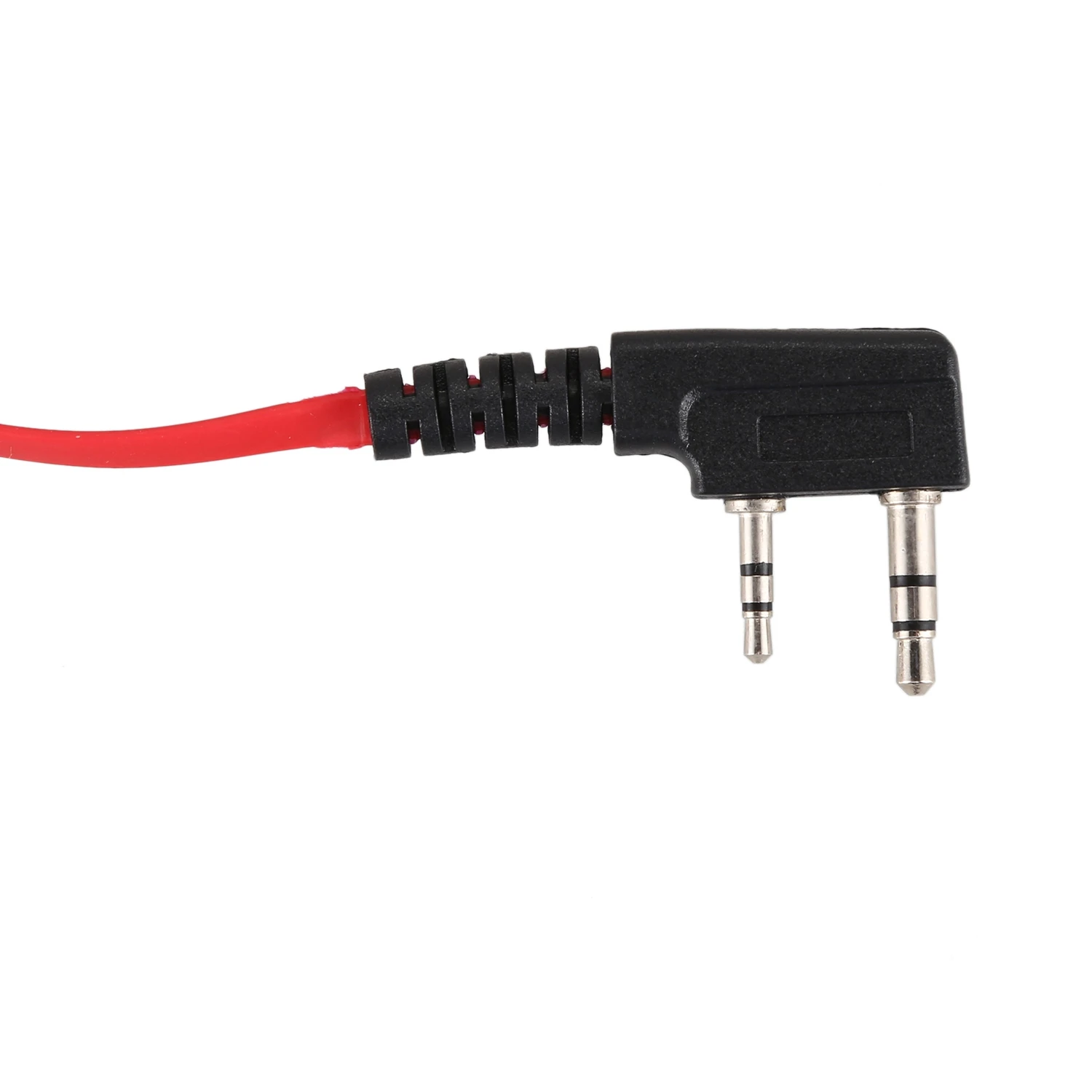 B27B 2 Pcs 2 Pin Noodle Style Earbud Headphone K Plug Earpiece Headset For Baofeng Uv5r Bf-888S Uv5r Radio Black Wire & Red Wire