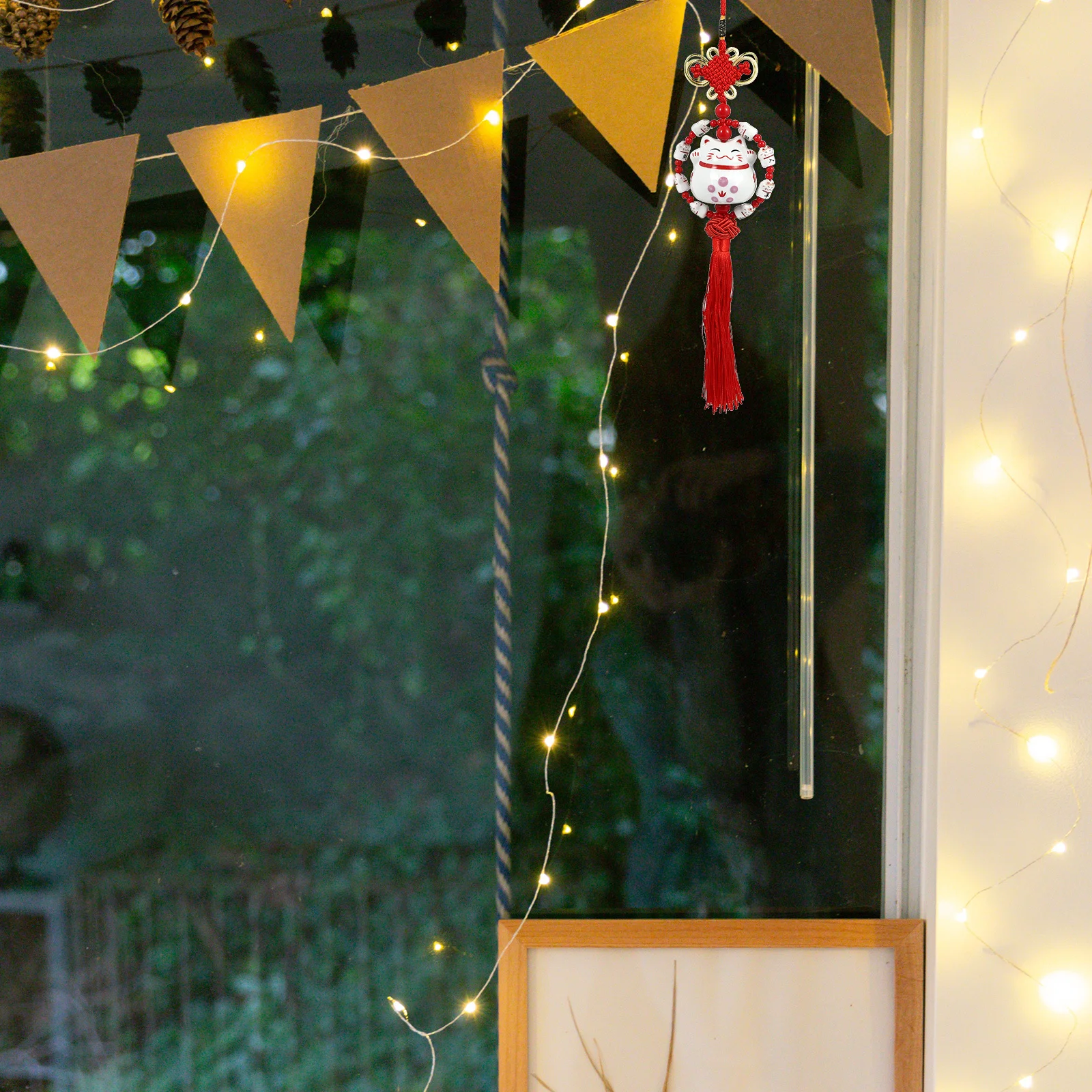 

1Pcs Cat Car Ornament Ceramic Lovely Adornment for Home Office Living Room Kids Room Auto Interior Decor