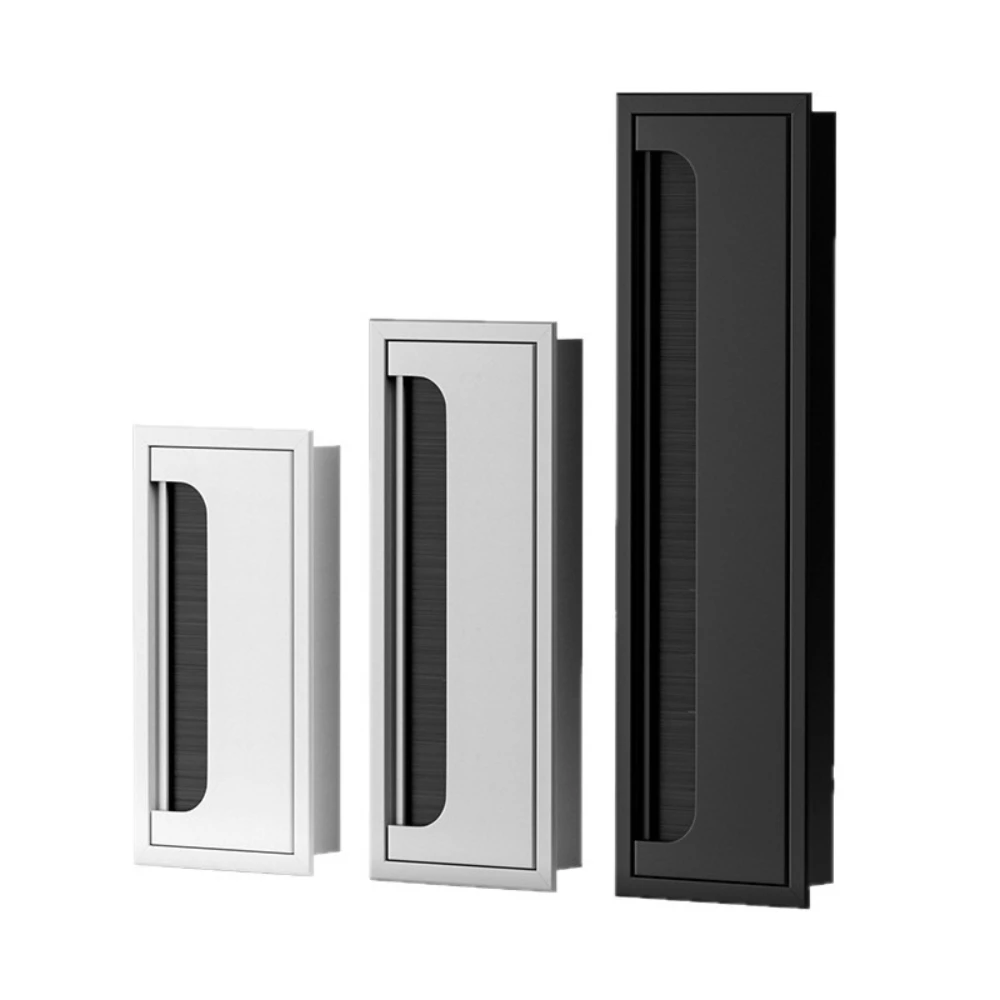 9x300MM Aluminum Alloy Wiring Wire Hole Covers TV Cabinet Table Face Cover Plate Wire Hole Cover Rectangular Computer Desk Holes