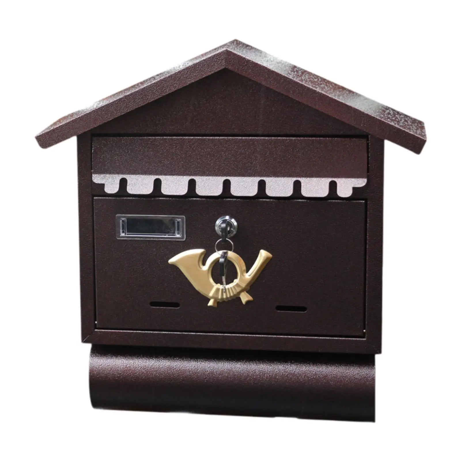

Wall Mounted Mailbox with Newspaper Holder Letter Slot Mailbox Post Magazines