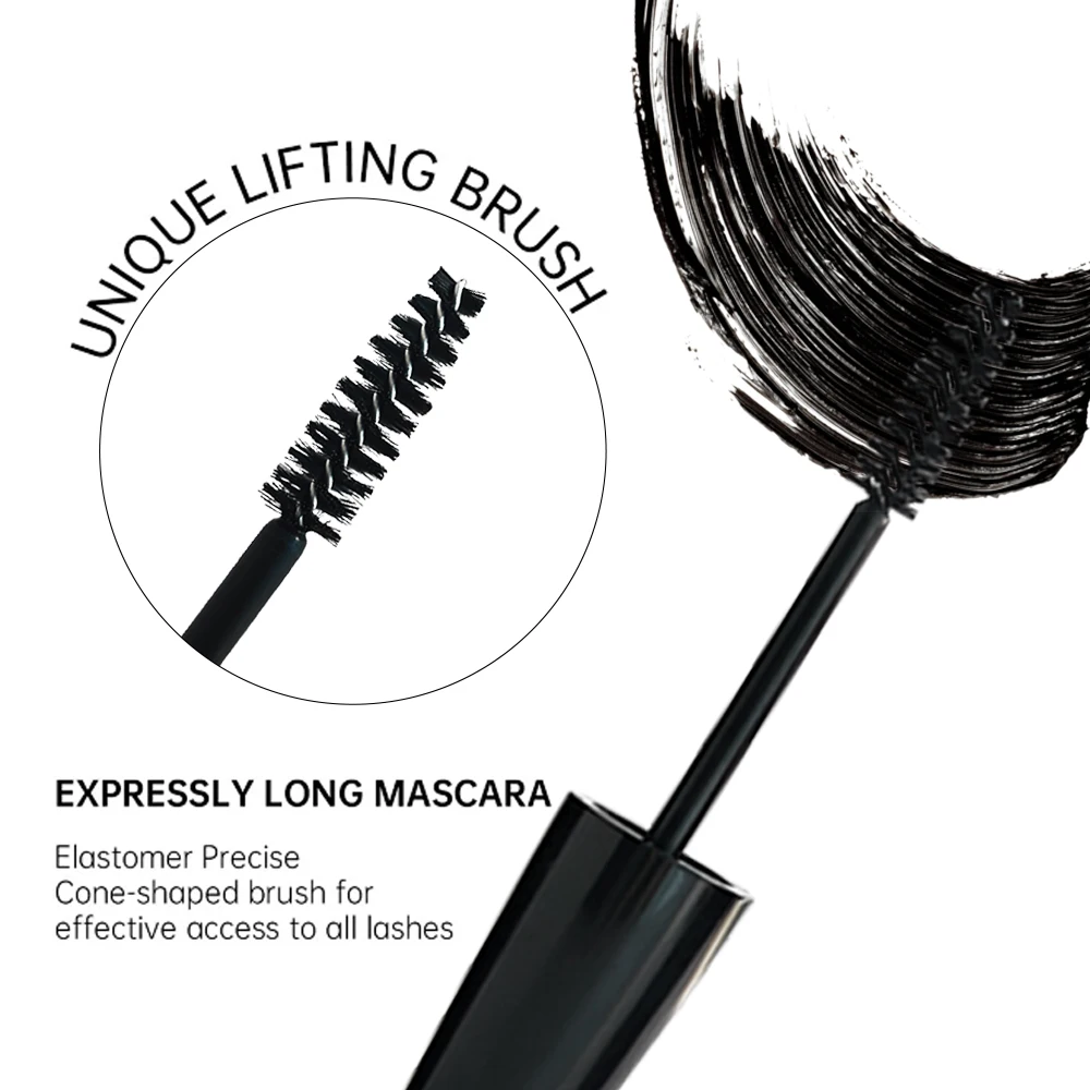 Mascara nero 4D - Lunga durata, volumizzante e arricciante per tutti i tipi di pelle - Regalo perfetto per San Valentino per le donne