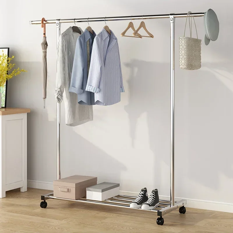 

Clothing Nordic Clothes Rack Wardrobe Modern Shoe Hanger Clothes Rack Hallway Coat Dress Standing Perchero De Pie Room Furniture