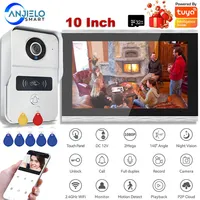 TUYA 1080P 7/10 Inch Touch Screen Wireless Wifi Video Doorbell Smart APP Home Intercom Kit for RFID Access Control System