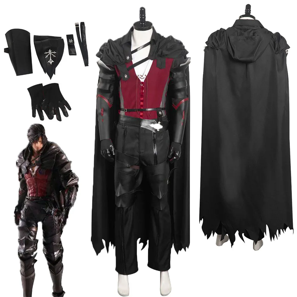 

XVI FF16 Clive Rosfield Game Final Cosplay Costume Fantasy Roleplay Uniform Cloak Tops Pants Adult Men Halloween Carnival Suit