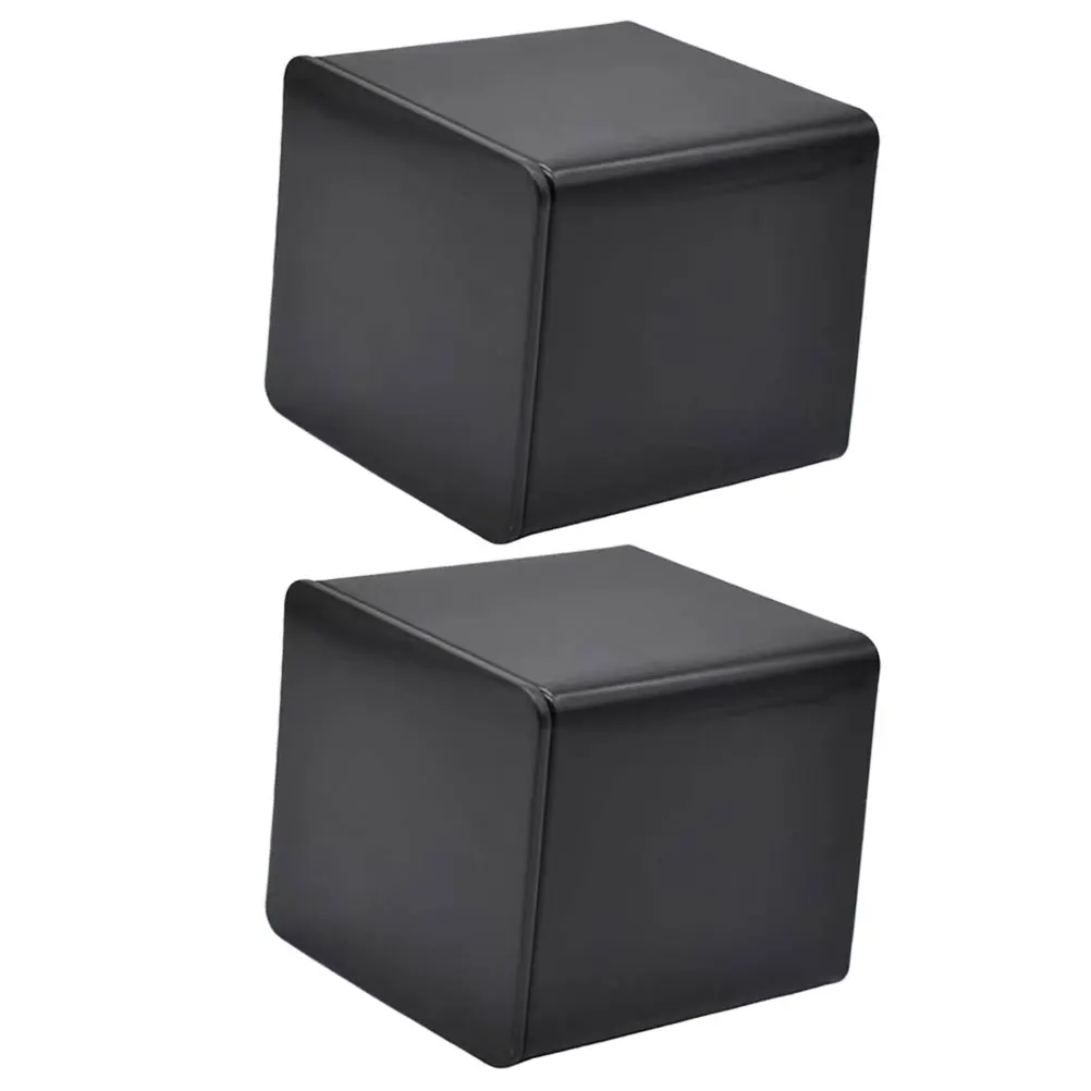 

2pcs Tea Can Packaging Square Metal Storage Jars Tinplate Airtight Dried Fruit Jar Food Storage Canister With Lid Black