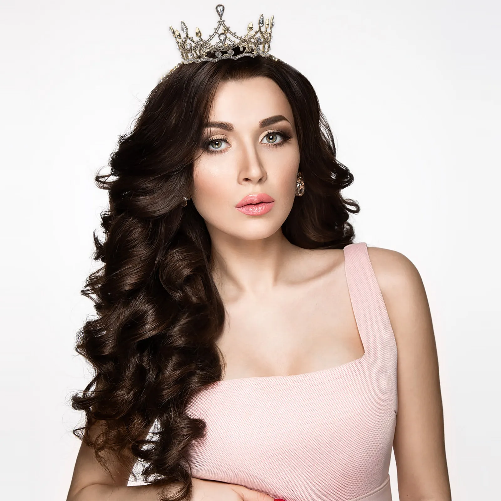 

1 шт. Элегантная свадебная корона-ободок со стразами для невесты, подружки невесты, девочки-цветочницы, женский аксессуар для волос