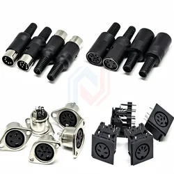 5Pcs/lot S Terminal 3/4/5/6/7/8P Pin/Core Midi Male Connector Female Connector Plug Computer Large Keyboard Mouse Socket Din