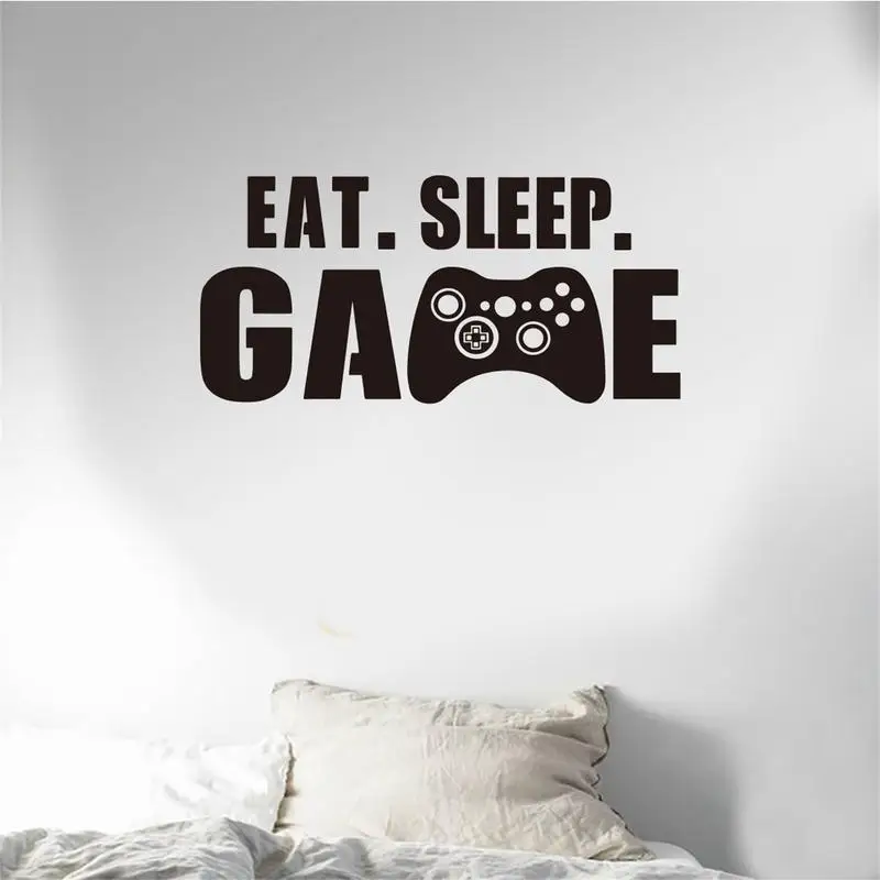 Gamer Room Stickers Nursery Wall Decal Game Decals Waterproof Playroom Decals For Boys Kids Men Room Bedroom Playroom Game Wall